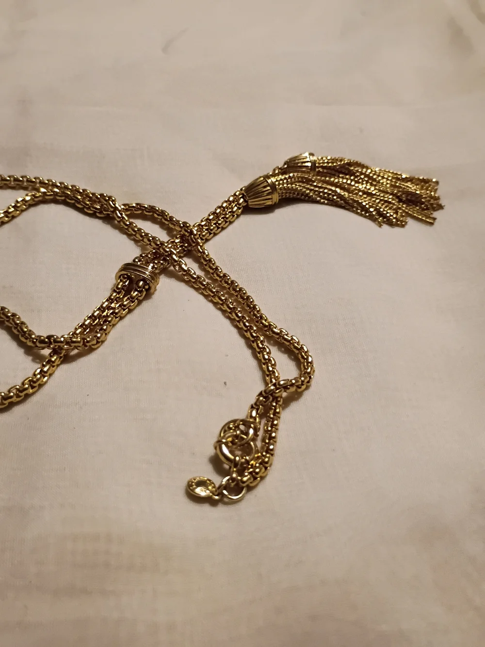 J Crew Gold Tassel Rope Chain Necklace - Women Jewelry